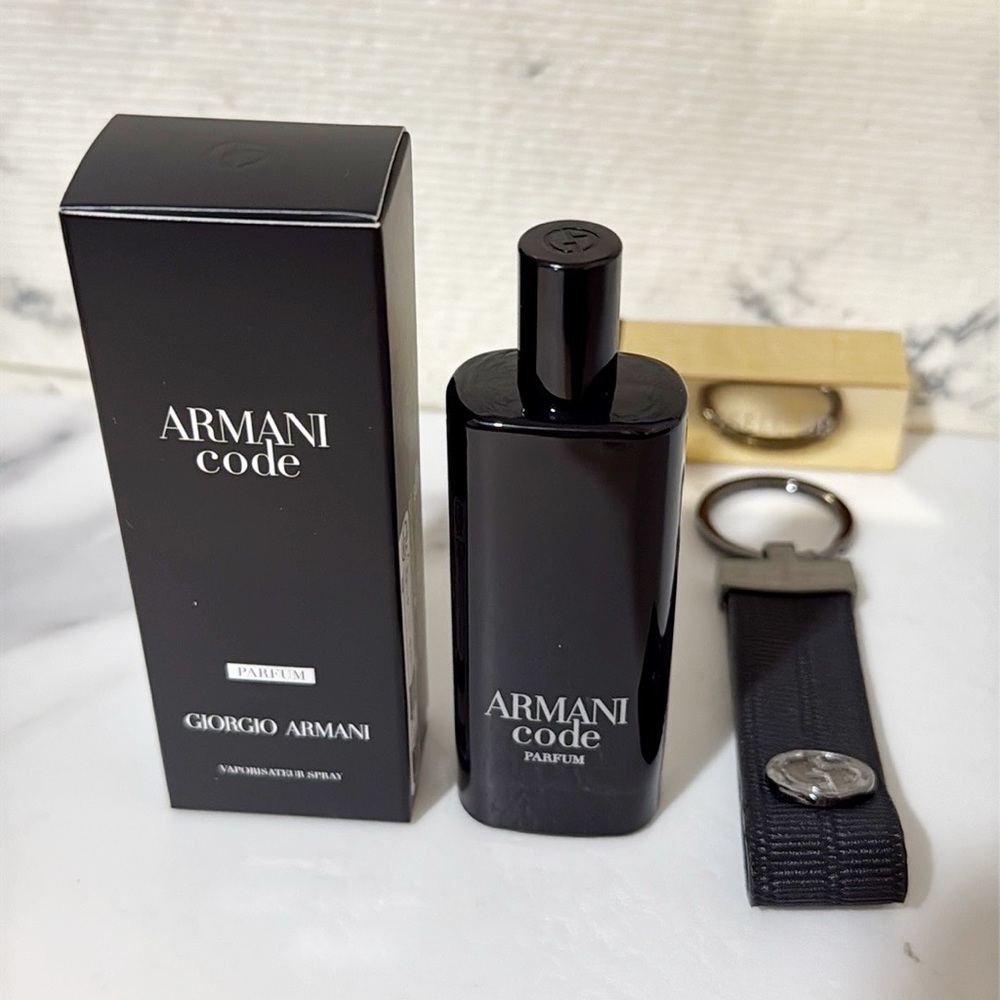 Giorgio Armani Code Parfum with Black Ribbed Keychain - Picture 5 of 12